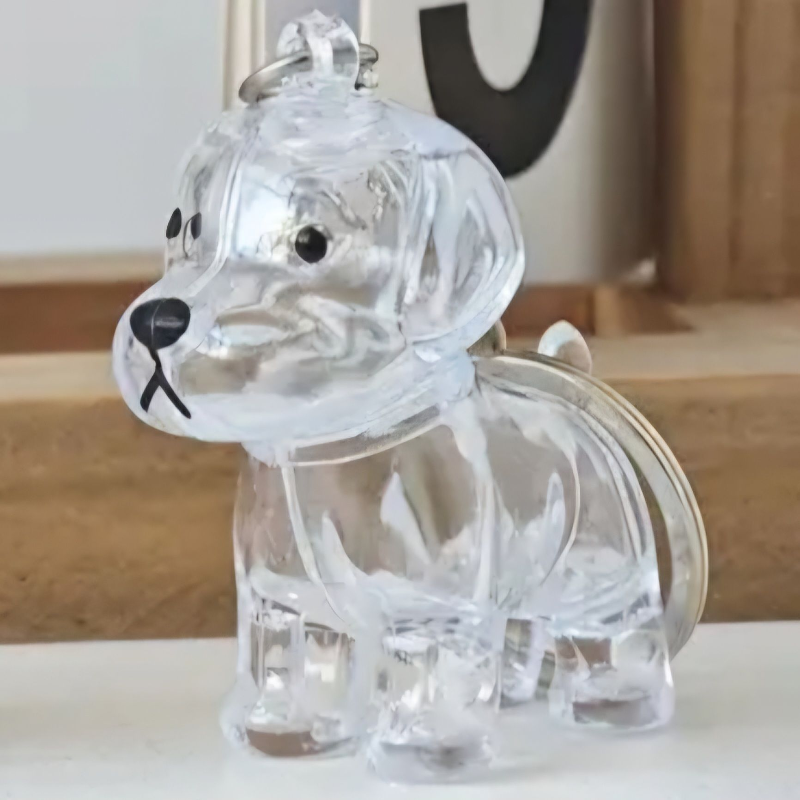 Gedenksleutelhanger Hond – Voor plukje vacht of een kleine hoeveelheid as - Aandenken Huisdier - Herinneringssleutelhanger Hond – Gedenkhanger Hond – Stevig Kunststof – Voor Vacht, As of Aandenken Hond
