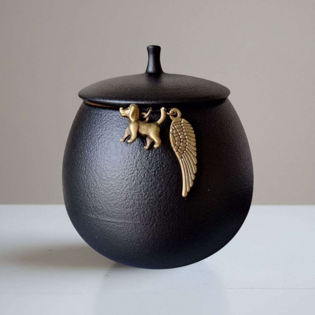 Miniurne mit Erinnerungsanhängern - 200 ml - Hund und Katze