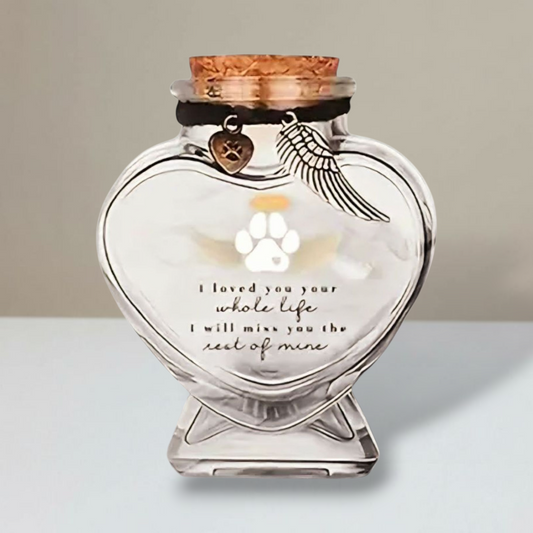 Gedenkflasche - Mit Text - Katze