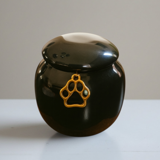 Mini Urn - 80 ML - Zwart - Met Hangertje