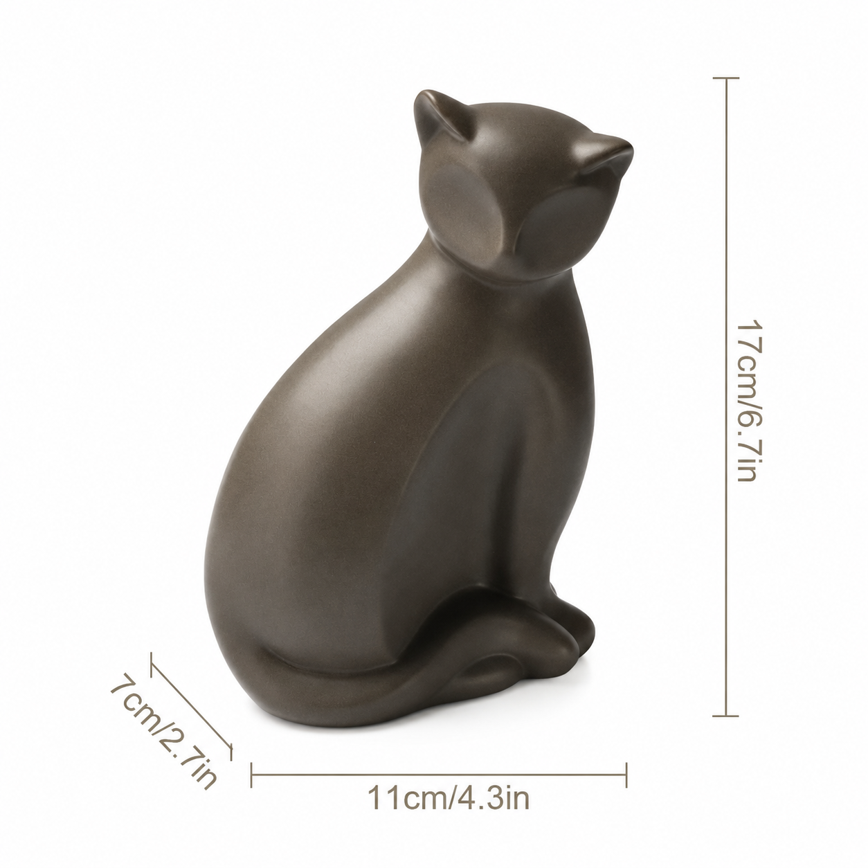 Urne Katze - Gravierter Anhänger mit Namen - 300 ML