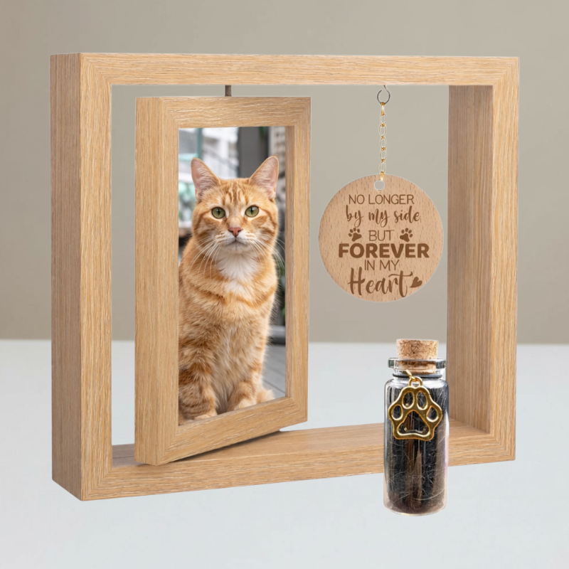 Herdenkingsfotolijst met Asbuisje - Kat