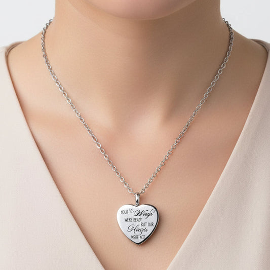 Herzanhänger aus Asche – Deine Flügel waren bereit, doch mein Herz nicht