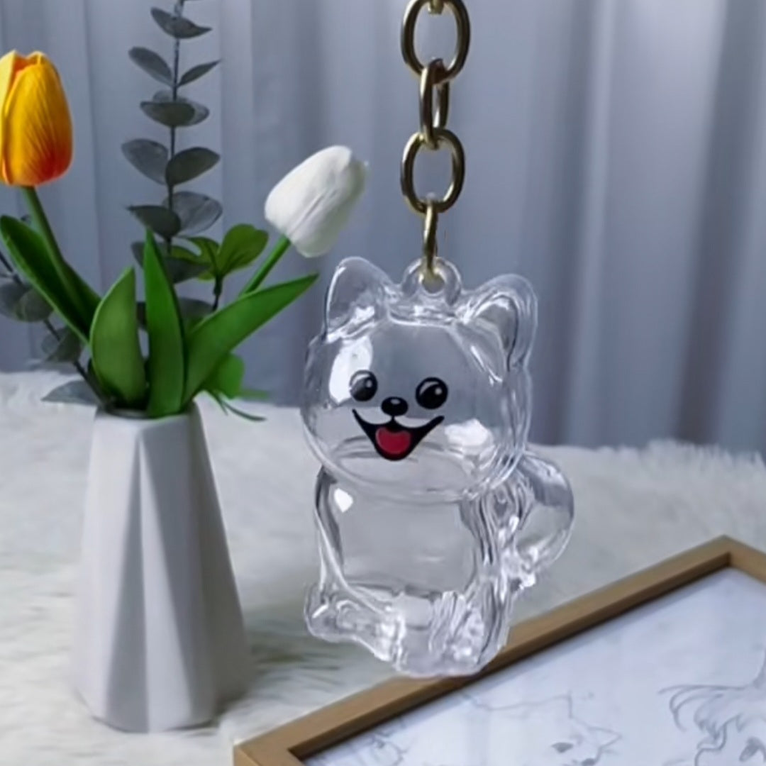 Gedenksleutelhanger Hond – Voor plukje vacht of een kleine hoeveelheid as - Aandenken Huisdier - Herinneringssleutelhanger Hond – Gedenkhanger Hond – Stevig Kunststof – Voor Vacht, As of Aandenken Hond
