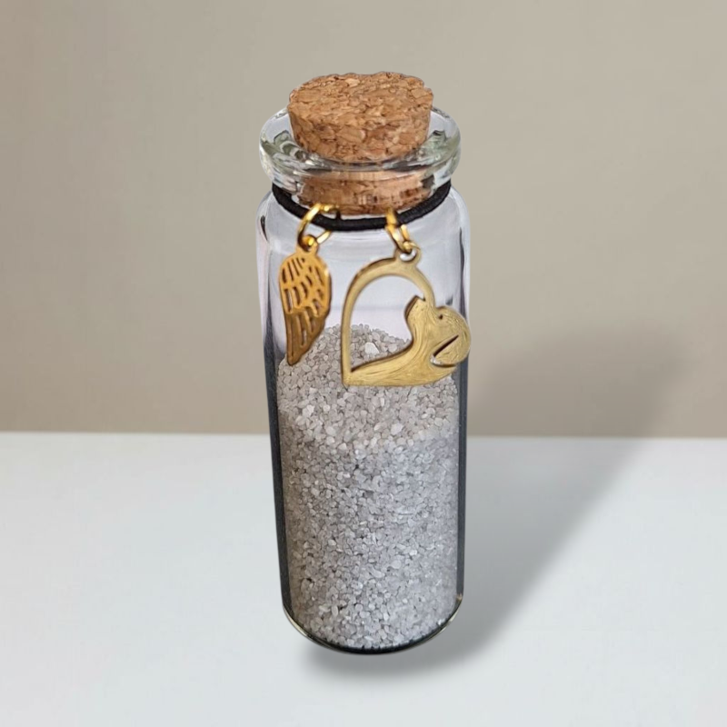 Gedenkflasche - Hund - Gold 