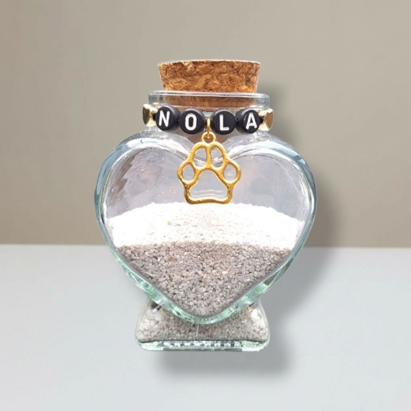 Gedenkflasche mit Namen - H 8 cm