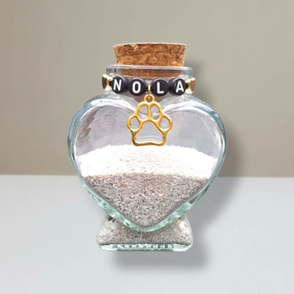 Gedenkflasche mit Namen - H 8 cm