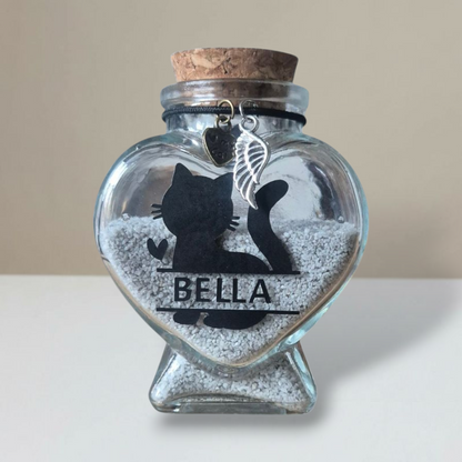 Gedenkflasche mit Namen