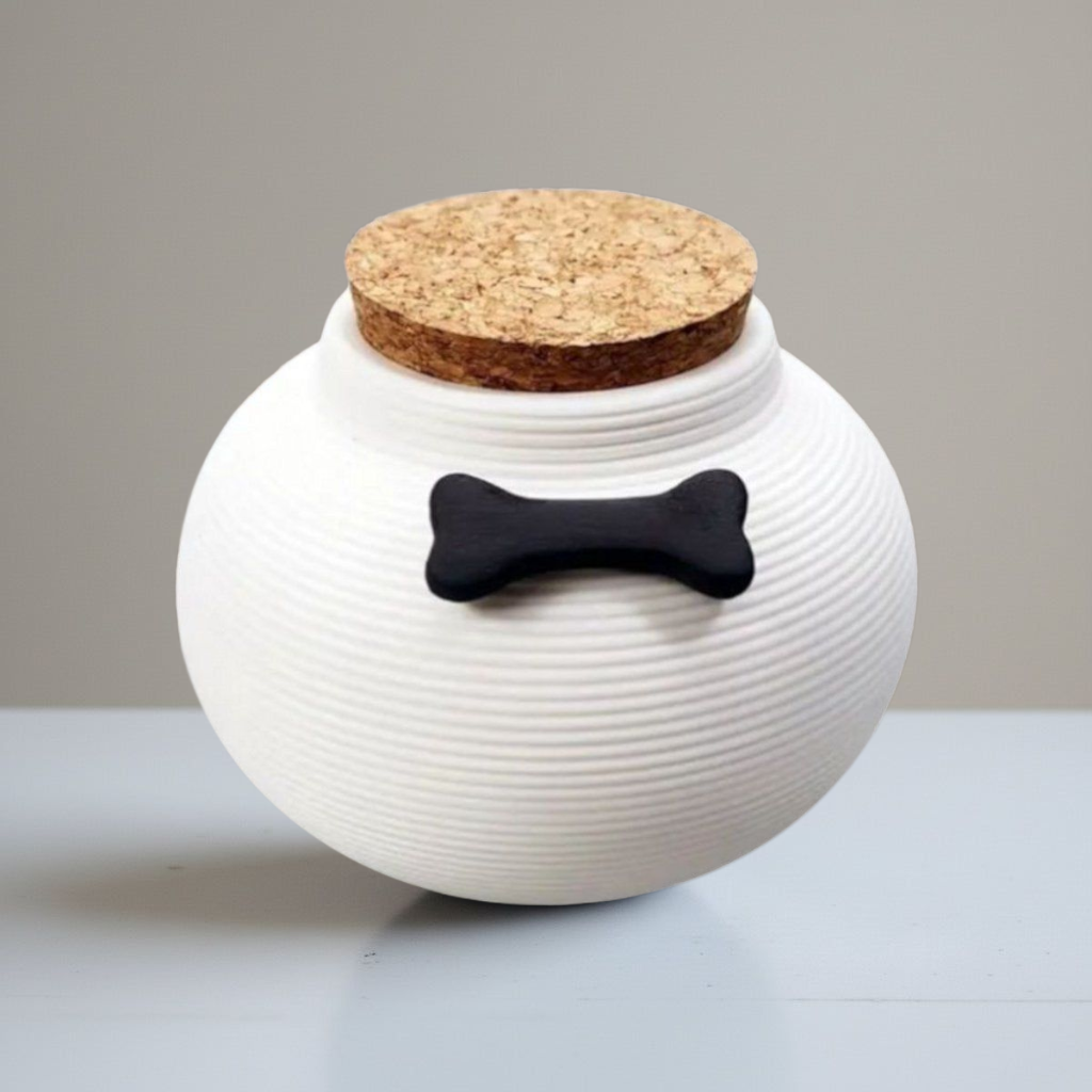 Schwarze Urne - 350 ml - mit Erinnerungsanhängern