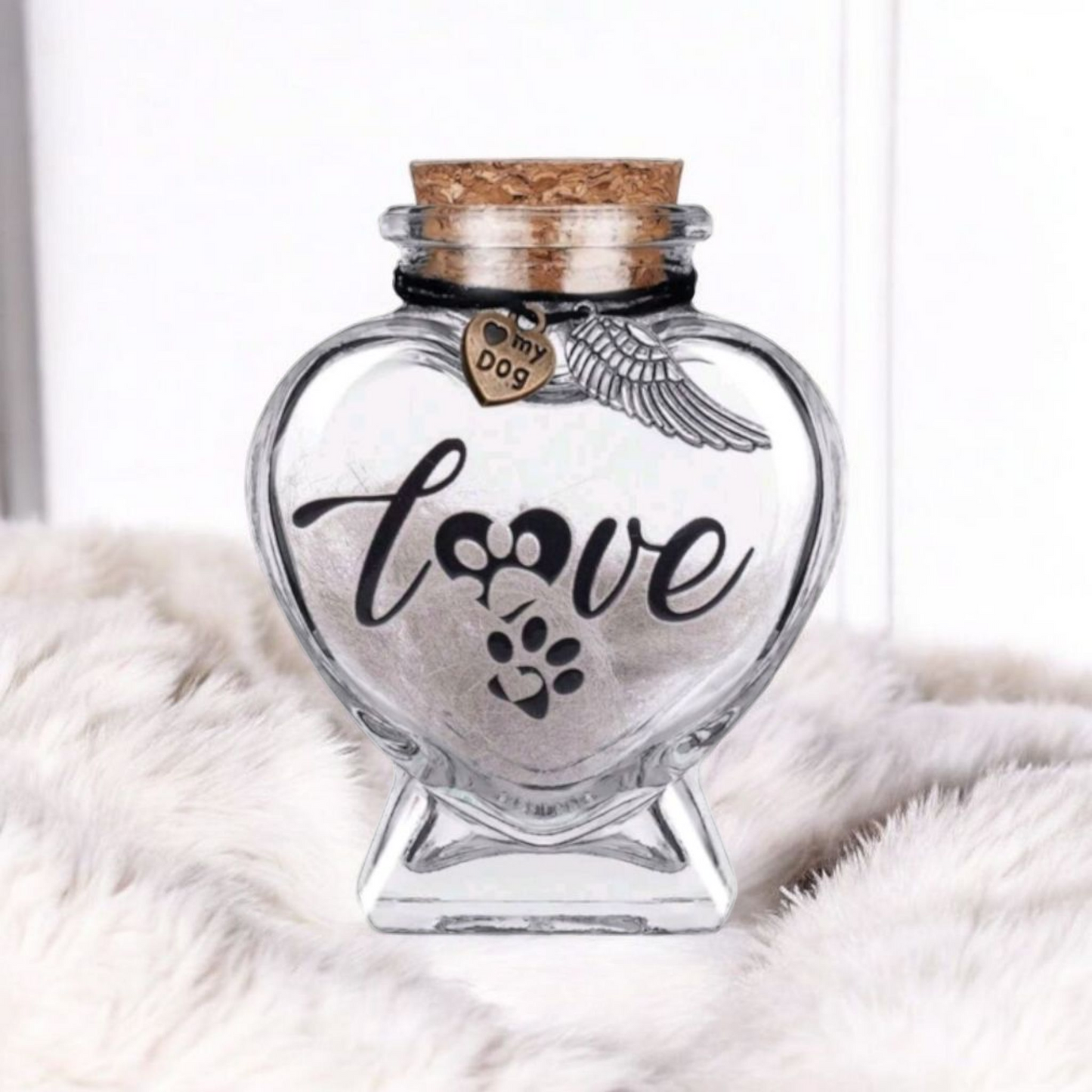 Gedenkflasche - Liebe - Hund - 8 cm