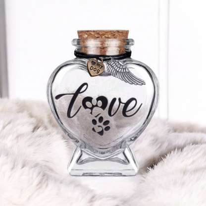 Gedenkflasche - Liebe - Hund - 8 cm