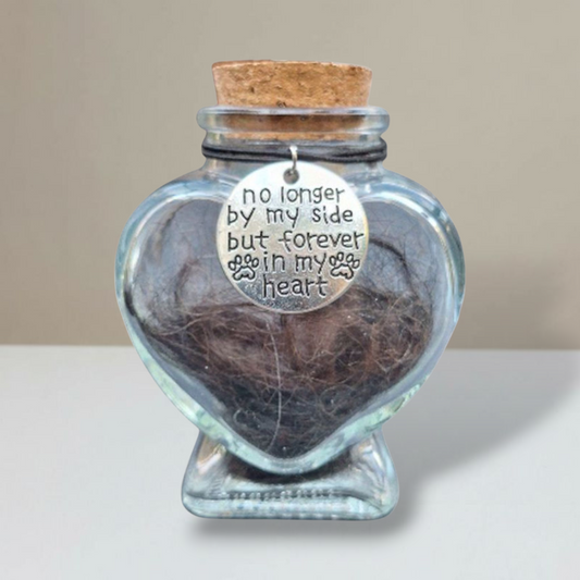 Gedenkflasche - Runder Anhänger mit Text