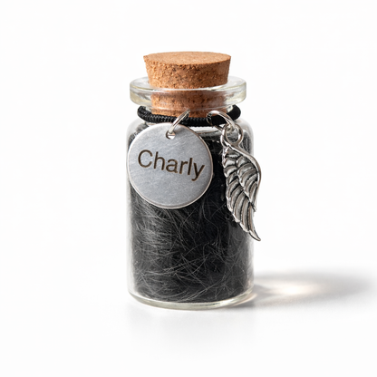 Memorial Flesje - Hanger met naam