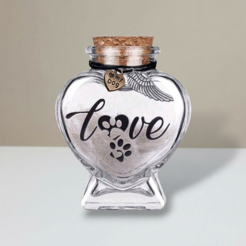 Gedenkflasche - Liebe - Hund - 8 cm