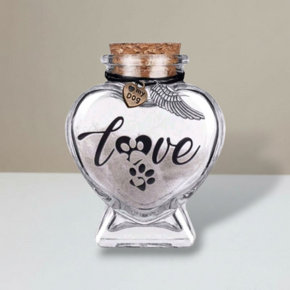 Gedenkflasche - Liebe - Hund - 8 cm