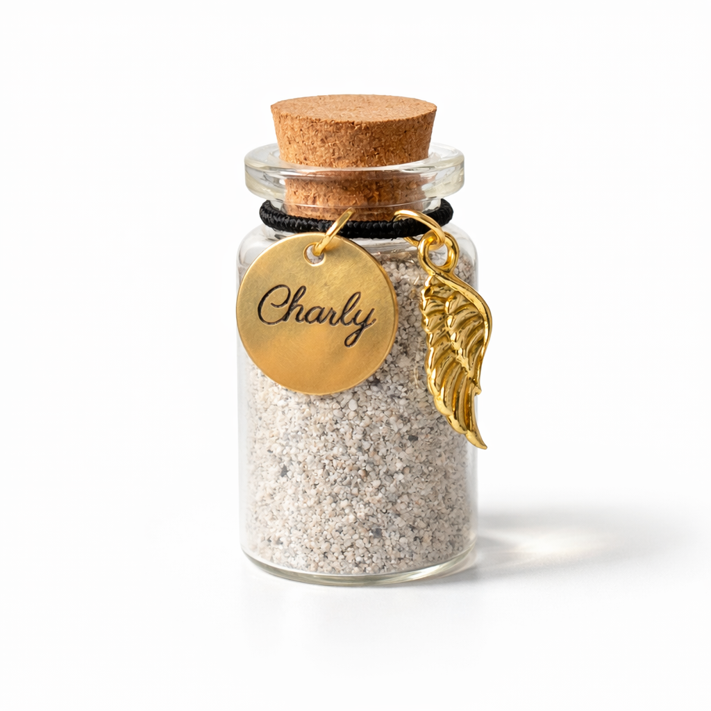 Memorial Flesje - Hanger met naam