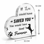 Herdenkingsbeeld - Hond - If love could