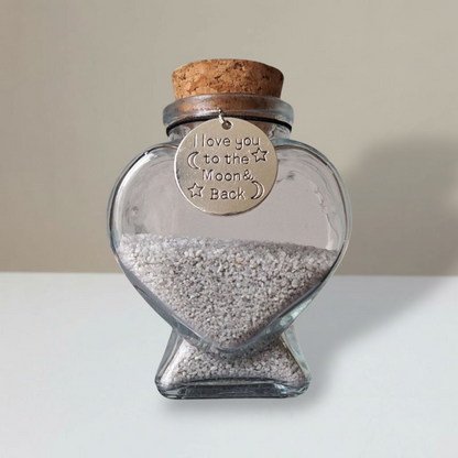 Gedenkflasche - Runder Anhänger mit Text