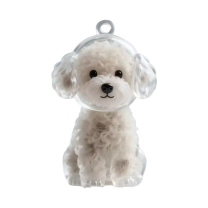 Gedenksleutelhanger Hond – Voor plukje vacht of een kleine hoeveelheid as - Aandenken Huisdier - Herinneringssleutelhanger Hond – Gedenkhanger Hond – Stevig Kunststof – Voor Vacht, As of Aandenken Hond
