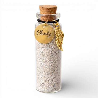 Memorial Flesje - Hanger met naam